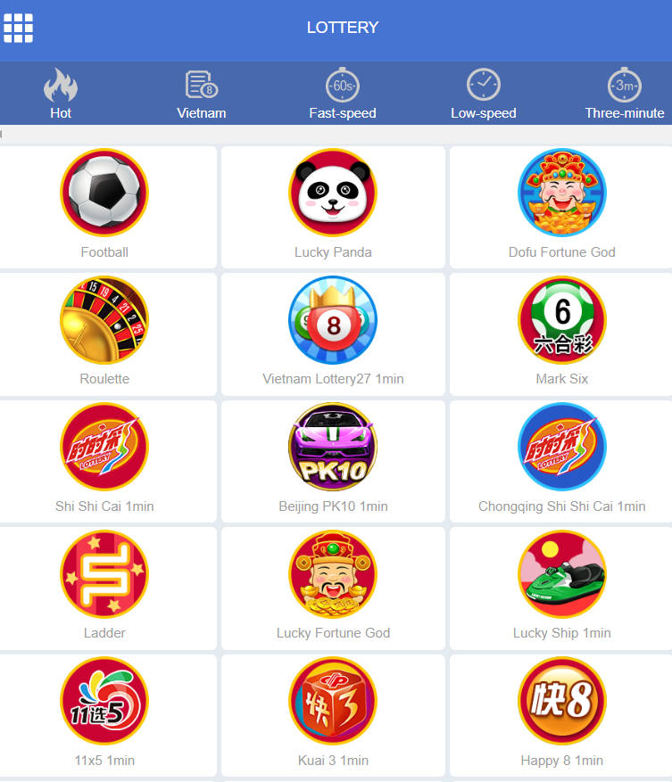 Slotvip Lottery game interface