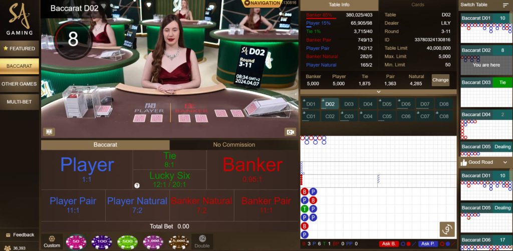 live baccarat
